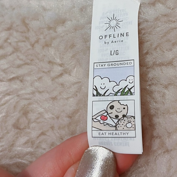 Offline by Aerie Cream & Brown Teddy Vest Jacket nwt large - Picture 11 of 11